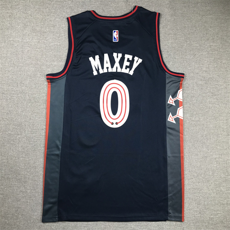 Men Philadelphia 76ers #0 Maxey Black Nike City Edition 2025 NBA Jersey->boston celtics->NBA Jersey